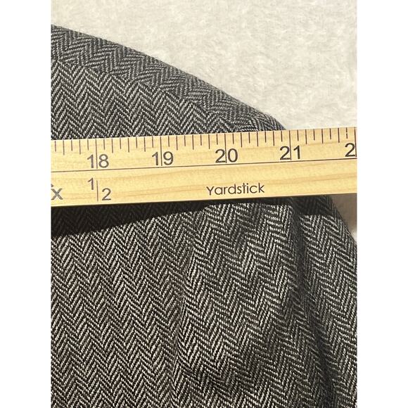 Stafford 46R Gray Herringbone Lambswool Tweed Blazer Sport Coat 3/2 Roll - Picture 10 of 14